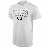 Miami Hurricanes Frame Football WEM T-Shirt - White,baseball caps,new era cap wholesale,wholesale hats